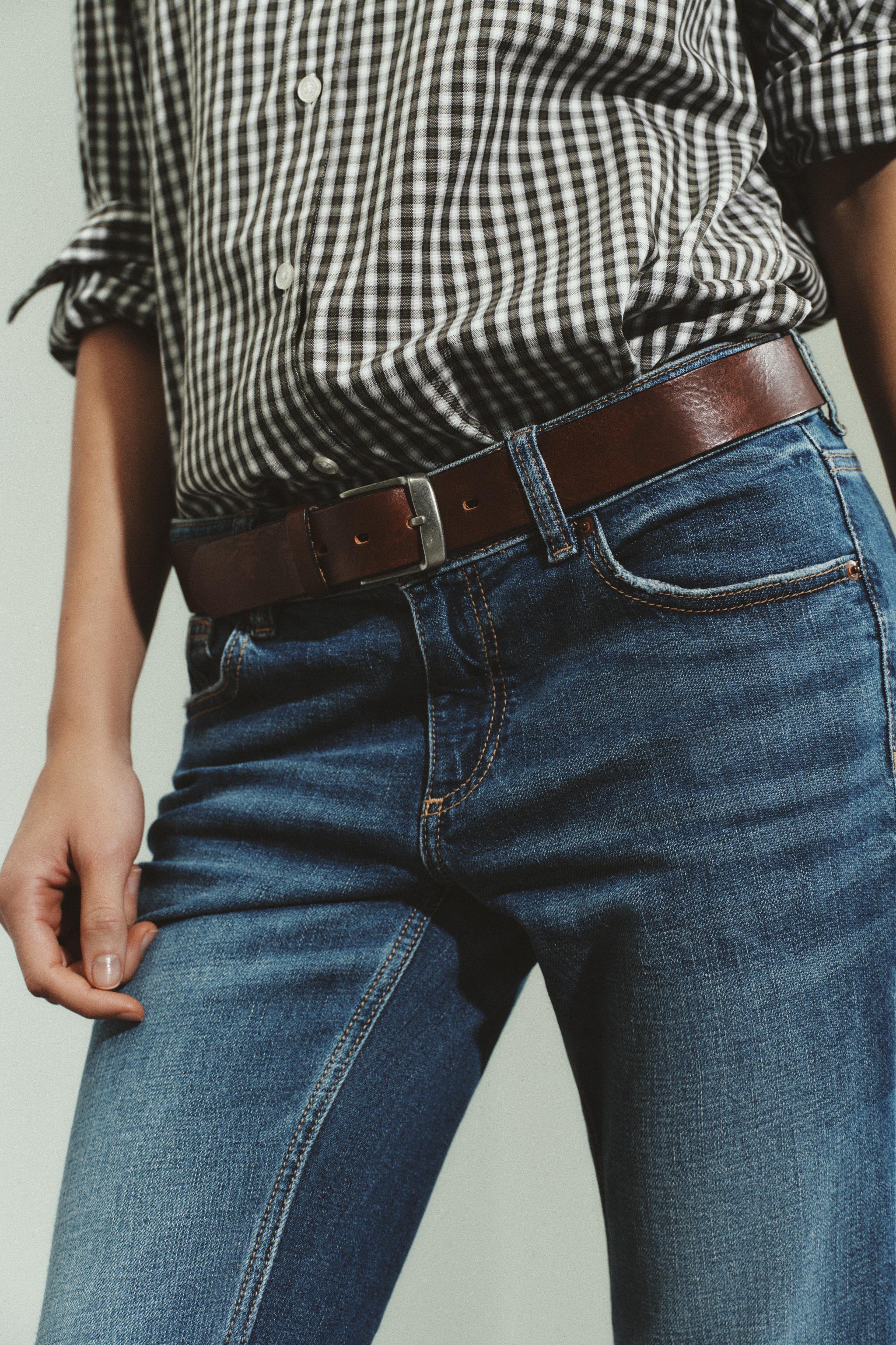 TRF LOW RISE BOOTCUT POCKET JEANS